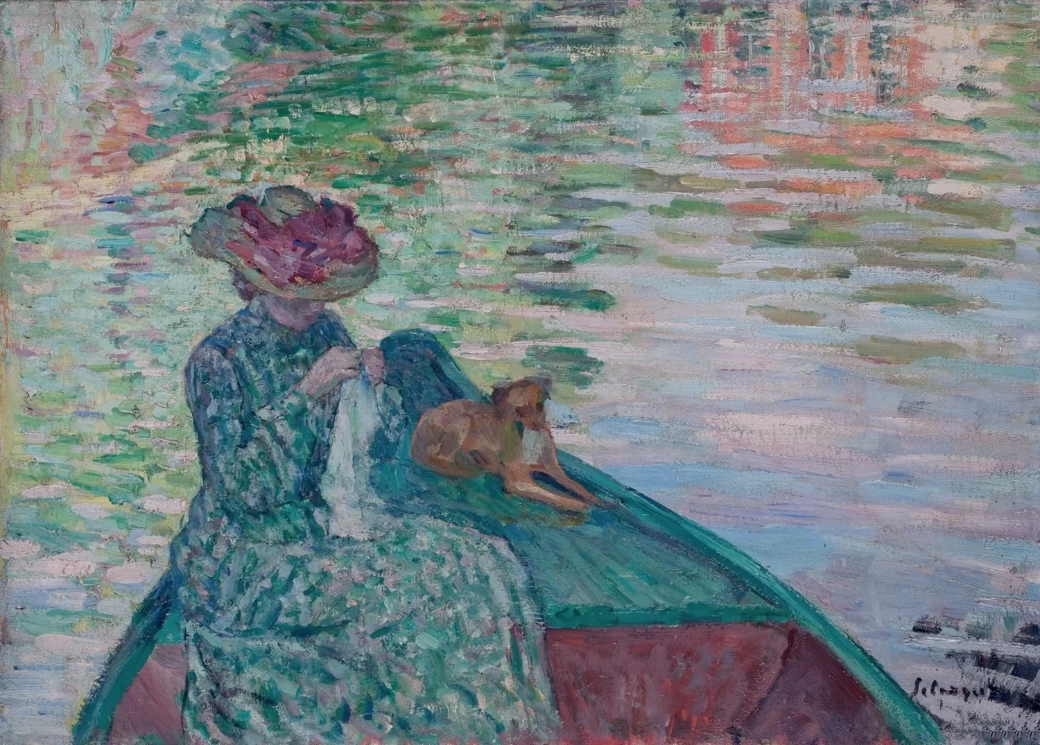 Gita con cane in barca